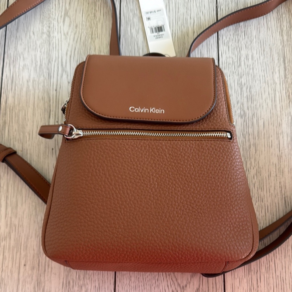NWT Calvin Klein Garnet Triple Compartment Backpack